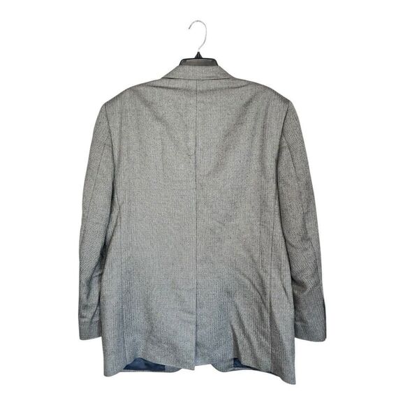 Jos. A. Bank Mens Blazer Gray Herringbone Silk Camel Hair Jacket Sport Coat 43L - Picture 2 of 10